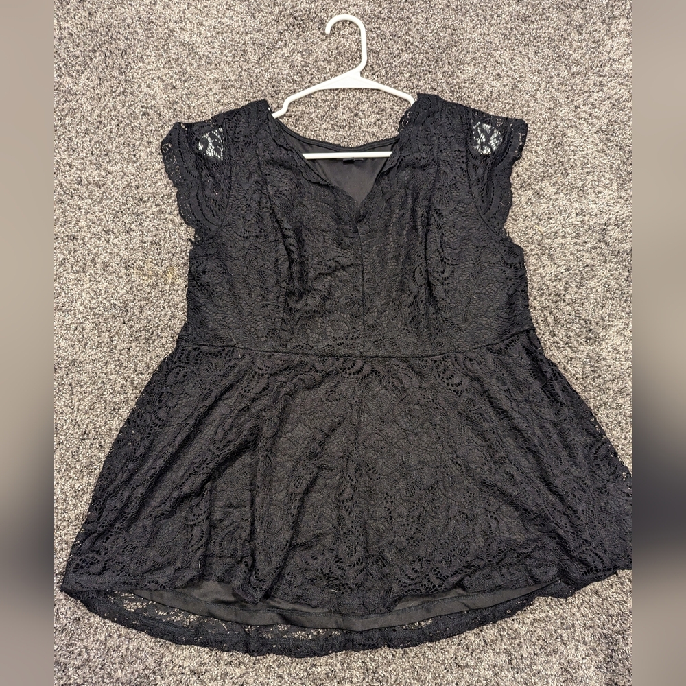 Torrid Lace Short Sleeve Blouse